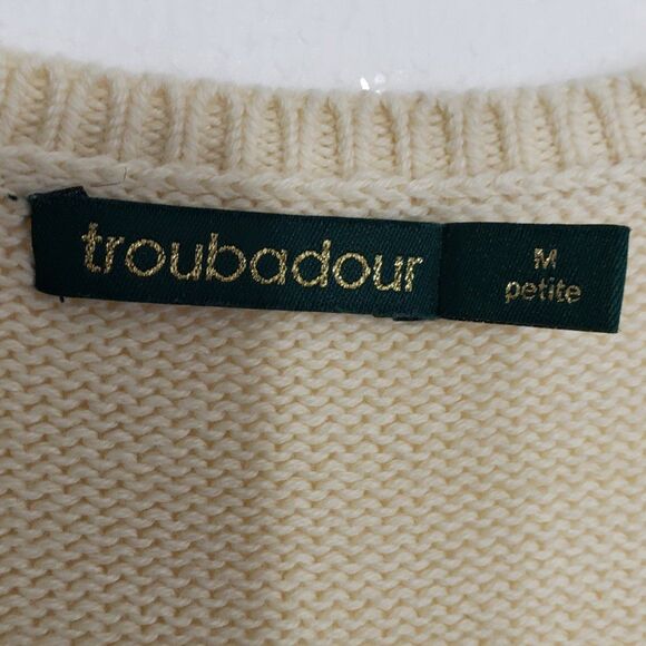 Troubadour Womans Short Sleeve Sweater Top, Size Medium - Picture 3 of 8